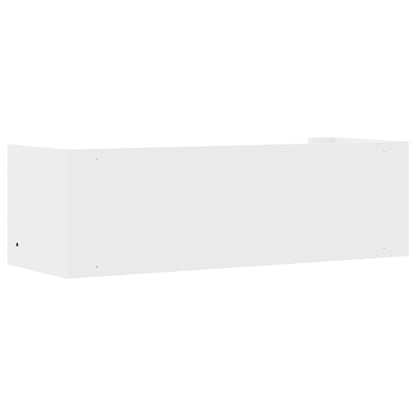 Scaffale a Parete Bianco 100x35x30,5 cm in Legno Multistrato | homemem39