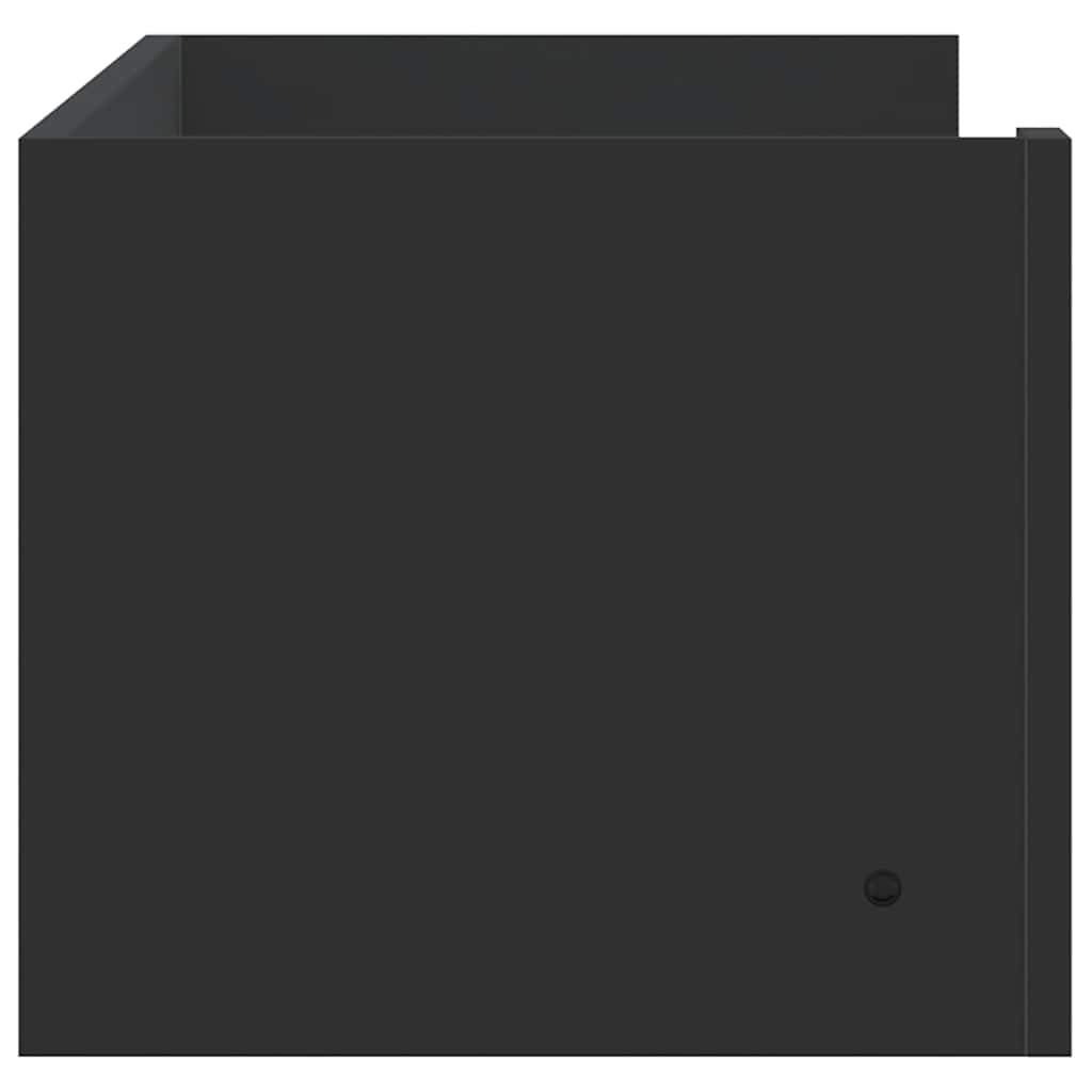 Scaffale a Parete Nero 100x35x30,5 cm in Legno Multistrato | homemem39