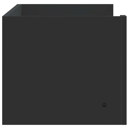 Scaffale a Parete Nero 100x35x30,5 cm in Legno Multistrato | homemem39