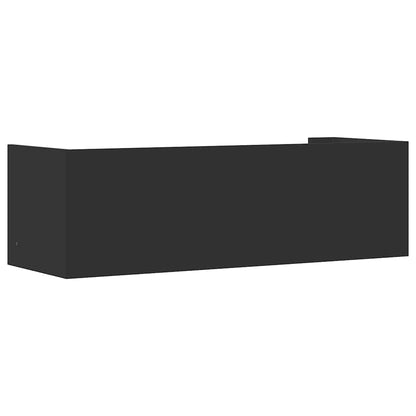 Scaffale a Parete Nero 100x35x30,5 cm in Legno Multistrato | homemem39
