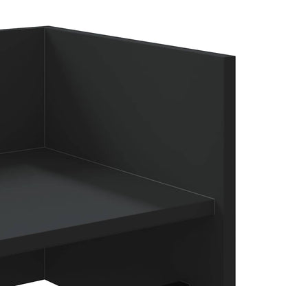 Scaffale a Parete Nero 100x35x30,5 cm in Legno Multistrato | homemem39