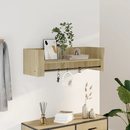 Scaffale a Parete Rovere Sonoma 100x35x30,5cm Legno Multistrato | homemem39