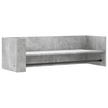 Scaffale a Muro Grigio Cemento 100x35x30,5 cm Legno Multistrato | homemem39