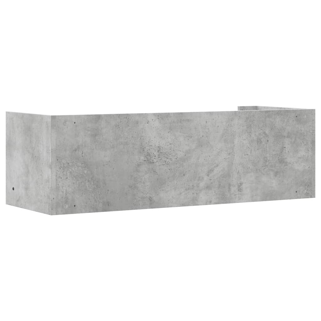 Scaffale a Muro Grigio Cemento 100x35x30,5 cm Legno Multistrato | homemem39