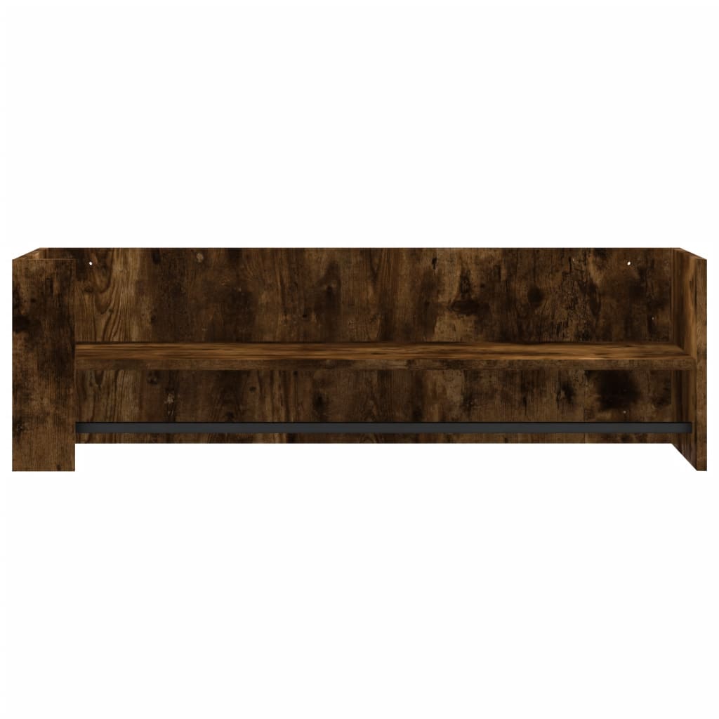 Mensola a Muro Rovere Fumo 100x35x30,5 cm Legno Multistrato