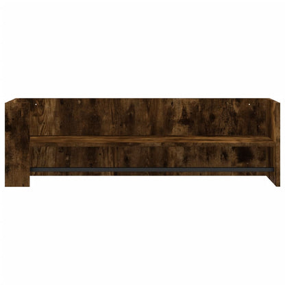 Mensola a Muro Rovere Fumo 100x35x30,5 cm Legno Multistrato