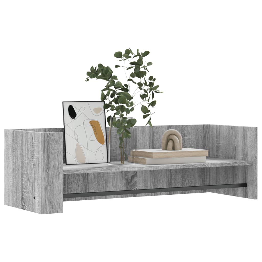 Mensola a Muro Grigio Sonoma 100x35x30,5 cm Legno Multistrato | homemem39