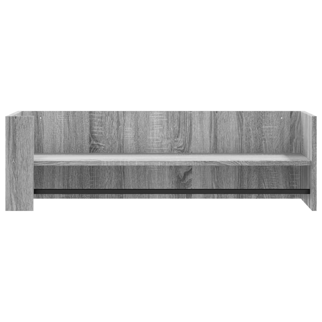 Mensola a Muro Grigio Sonoma 100x35x30,5 cm Legno Multistrato