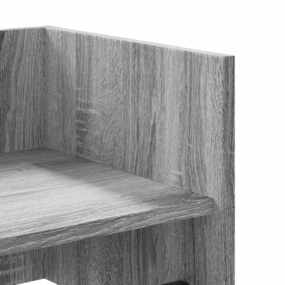 Mensola a Muro Grigio Sonoma 100x35x30,5 cm Legno Multistrato