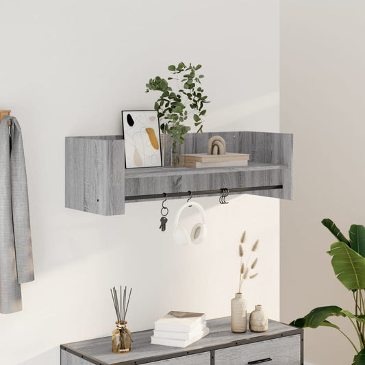 Mensola a Muro Grigio Sonoma 100x35x30,5 cm Legno Multistrato | homemem39