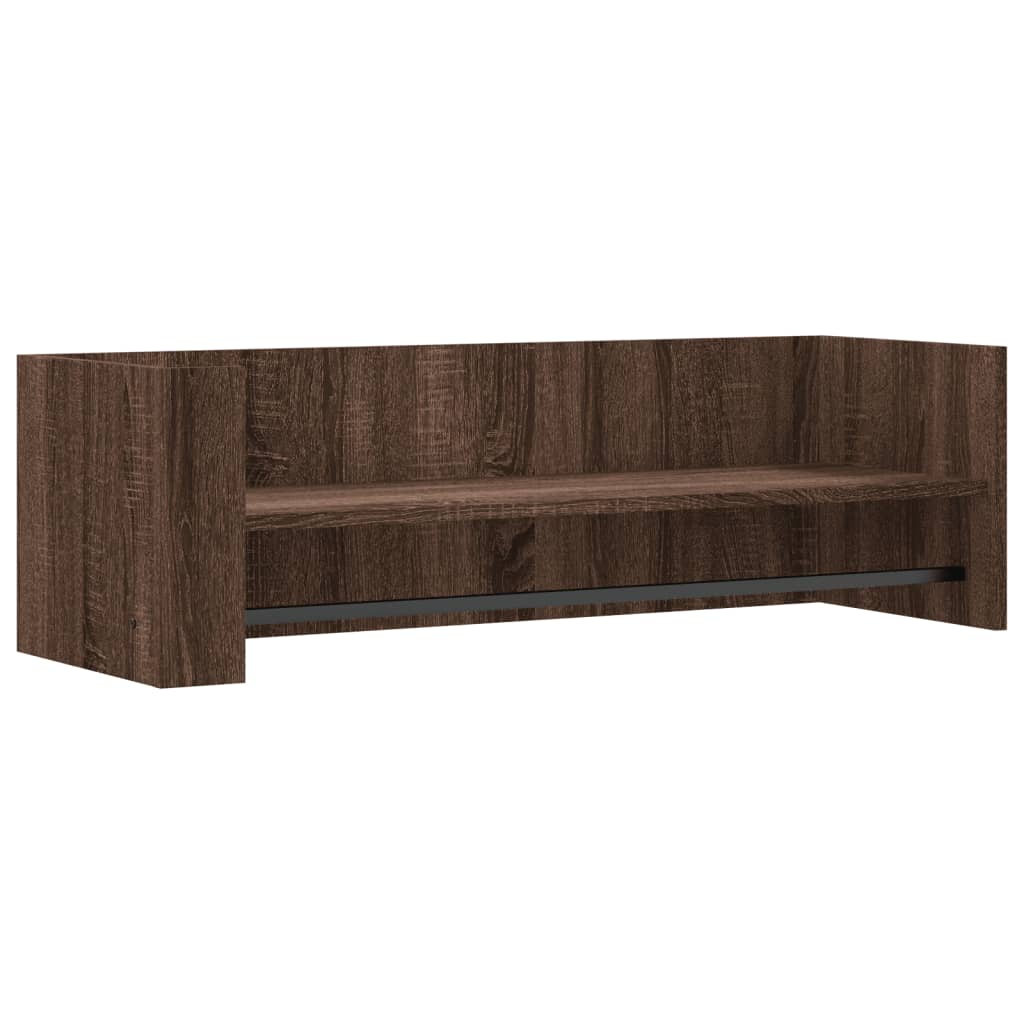 Mensola a Muro Rovere Marrone 100x35x30,5 cm Legno Multistrato | homemem39