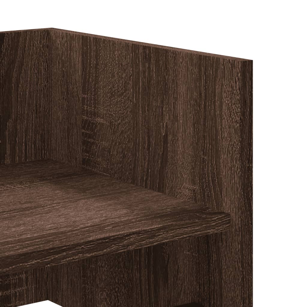 Mensola a Muro Rovere Marrone 100x35x30,5 cm Legno Multistrato