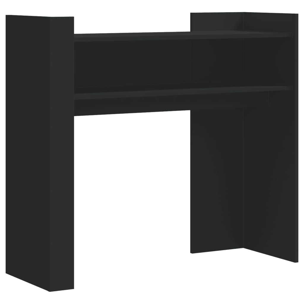 Tavolino Consolle Nero 100x35x90 cm in Legno Multistrato - homemem39