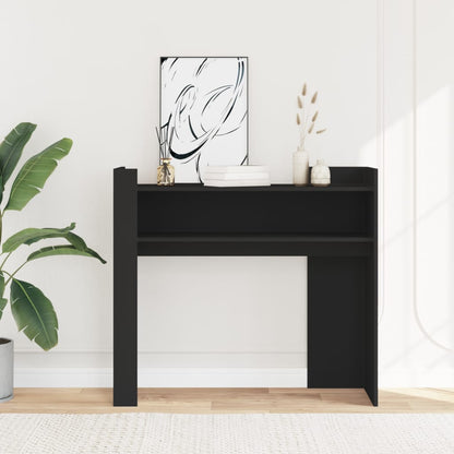 Tavolino Consolle Nero 100x35x90 cm in Legno Multistrato | homemem39