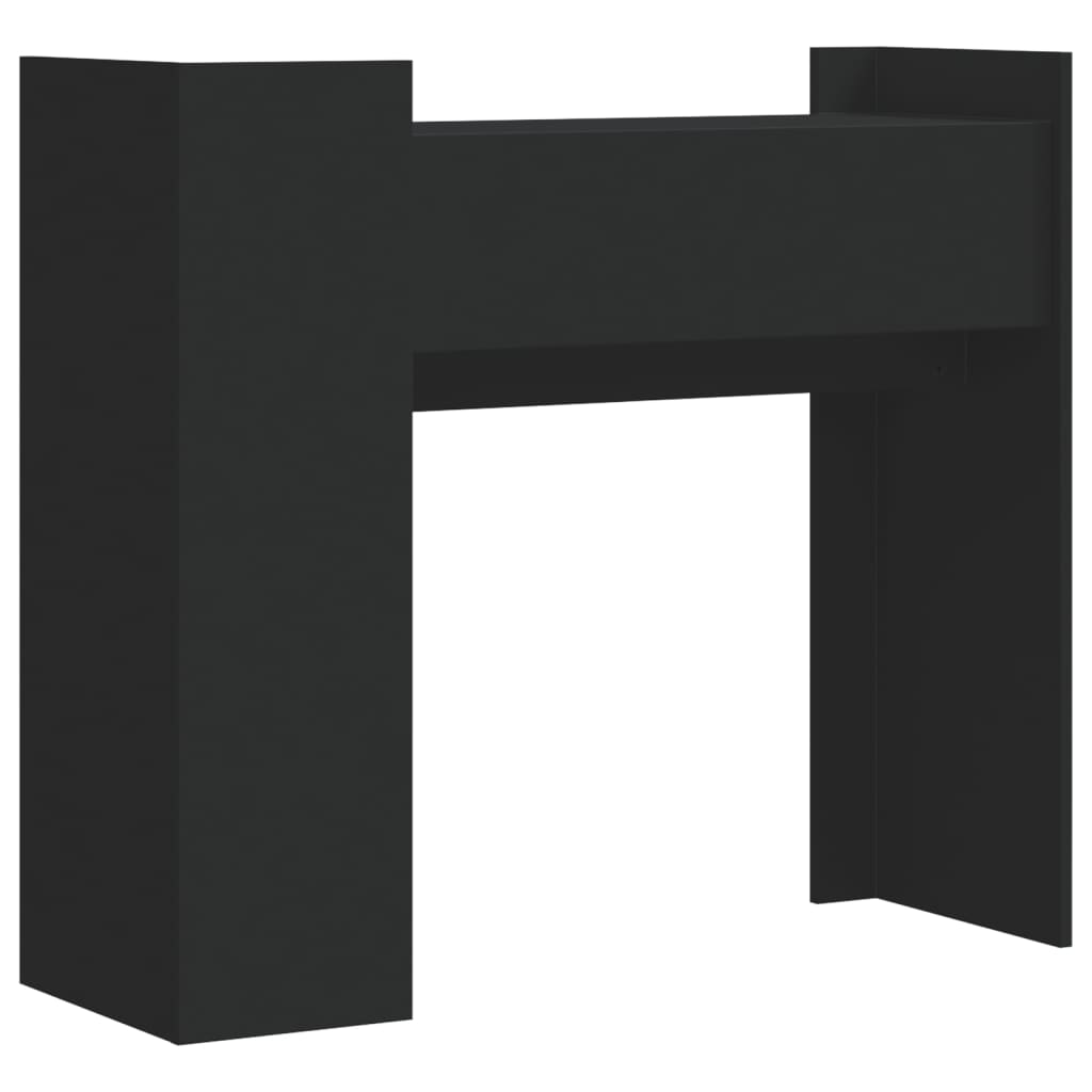 Tavolino Consolle Nero 100x35x90 cm in Legno Multistrato - homemem39