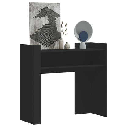 Tavolino Consolle Nero 100x35x90 cm in Legno Multistrato | homemem39
