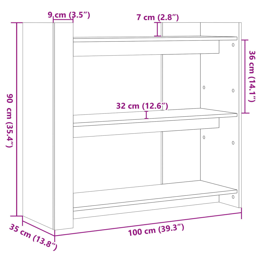 Tavolino Consolle Bianco 100x35x90 cm in Legno Multistrato | homemem39