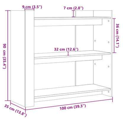 Tavolino Consolle Grigio Cemento 100x35x90 cm in Multistrato | homemem39