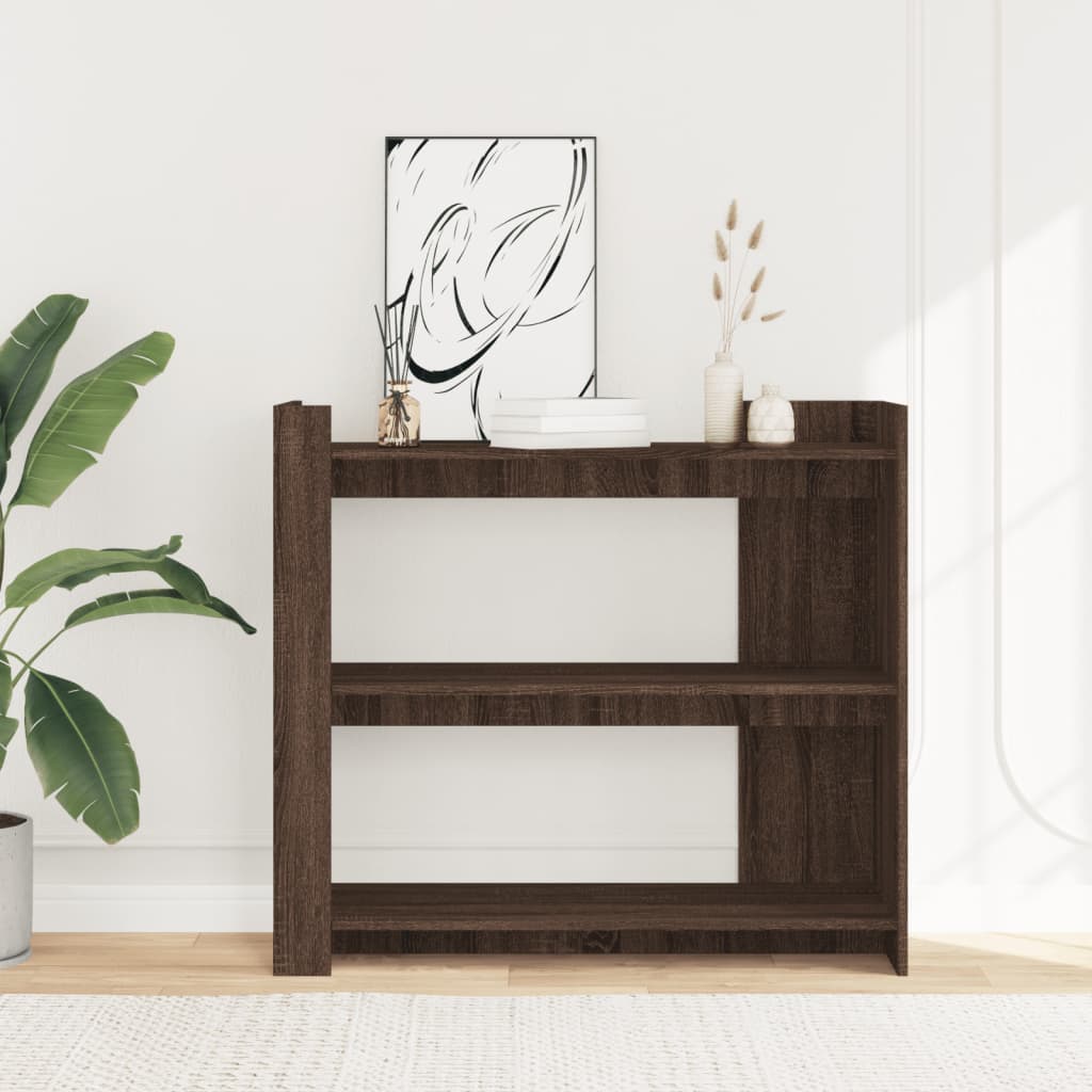 Tavolino Consolle Rovere Marrone 100x35x90 cm Legno Multistrato | homemem39