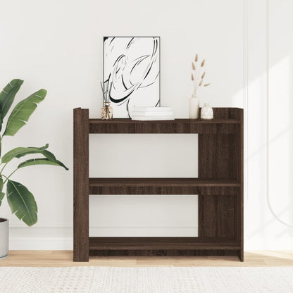 Tavolino Consolle Rovere Marrone 100x35x90 cm Legno Multistrato | homemem39