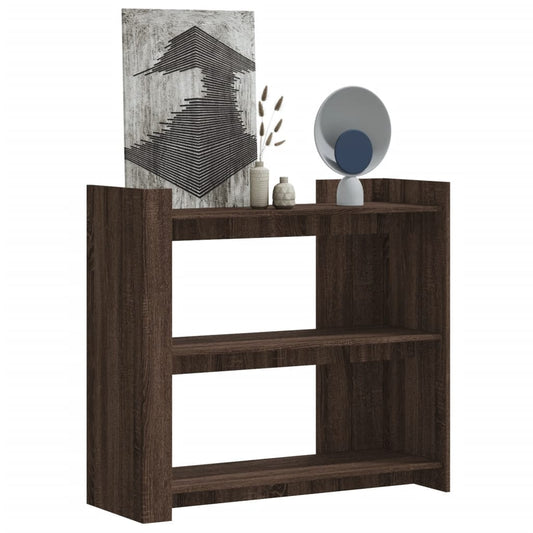 Tavolino Consolle Rovere Marrone 100x35x90 cm Legno Multistrato - homemem39