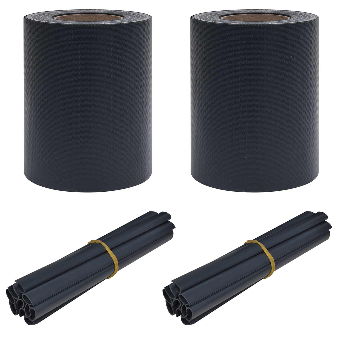 Schermi privati per il giardino 2 pcs Grigio scuro 35 x 0,19 m