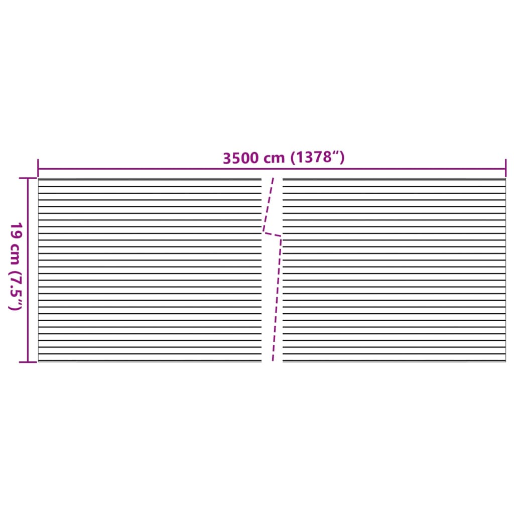 Paravento da Giardino 2pz Aspetto Marmo Grigio 35x0,19cm in PVC