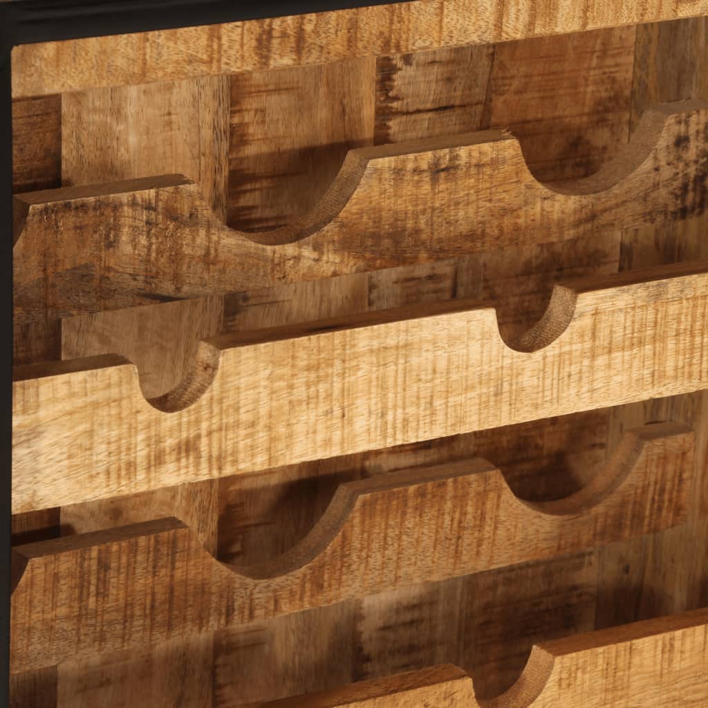 Portabottiglie per 9 Bottiglie 55x33x70 cm Legno Massello Mango - homemem39