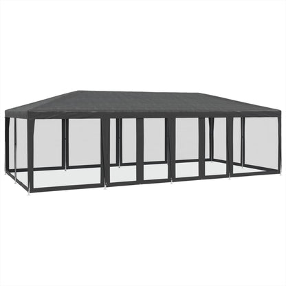 Tenda per Feste con 12 Pareti in Rete Antracite 8x4 m in HDPE | homemem39
