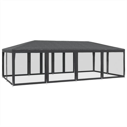 Tenda per Feste con 12 Pareti in Rete Antracite 8x4 m in HDPE | homemem39