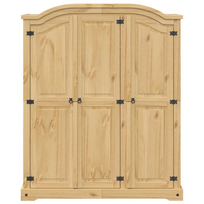 Corona wardrobe 151.5x52x186 cm in solid pine wood