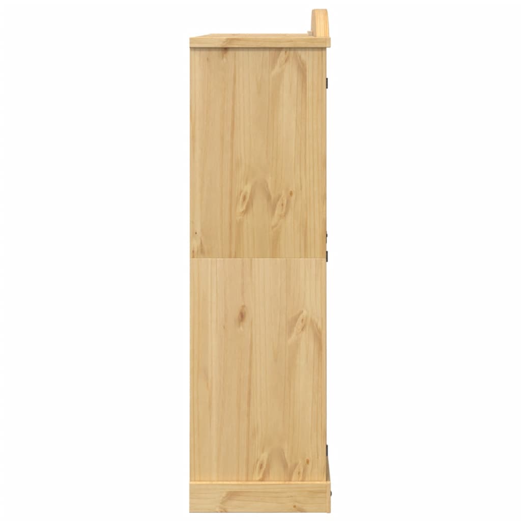 Corona wardrobe 151.5x52x186 cm in solid pine wood