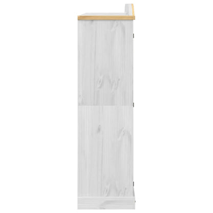 Corona White Wardrobe 194x52x186 cm in Solid Pine Wood