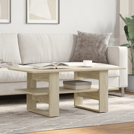 Tavolino da Salotto Rovere Sonoma 102x55x42cm Legno Multistrato | homemem39