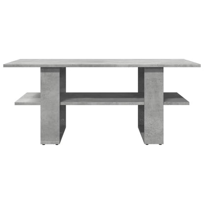 Tavolino Salotto Grigio Cemento 102x55x42 cm Legno Multistrato