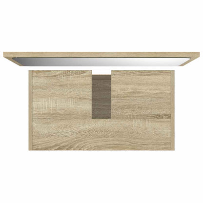 Set Mobili da Bagno 2 pz Rovere Sonoma in Legno Multistrato