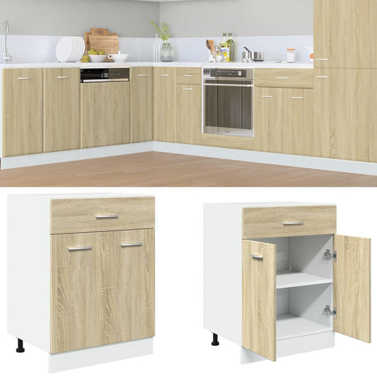 Armadio Inferiore Cassetto “Lyon” Rovere Sonoma 60x46x81,5 | homemem39