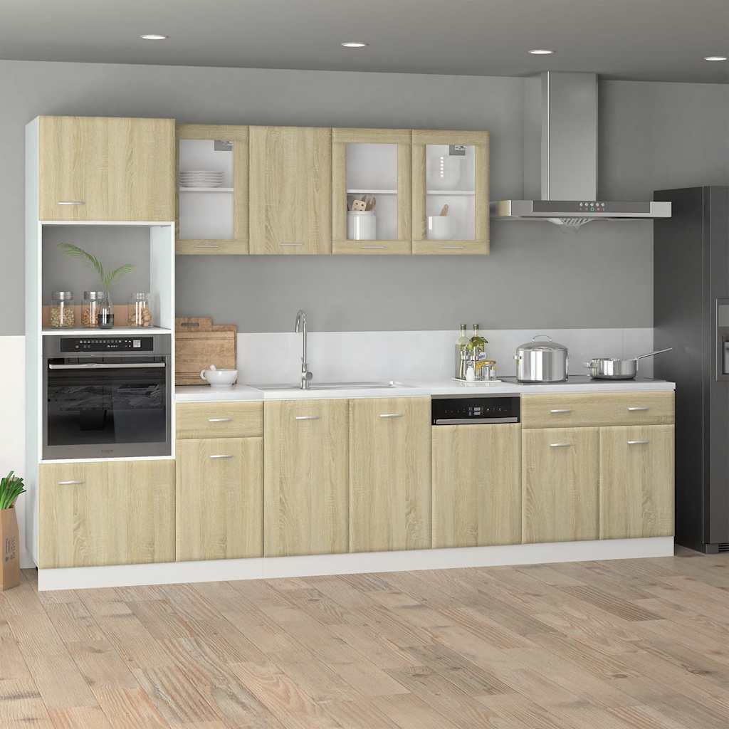 Mobile Pensile “Lyon” Vetro Rovere Sonoma 80x31x60cm | homemem39