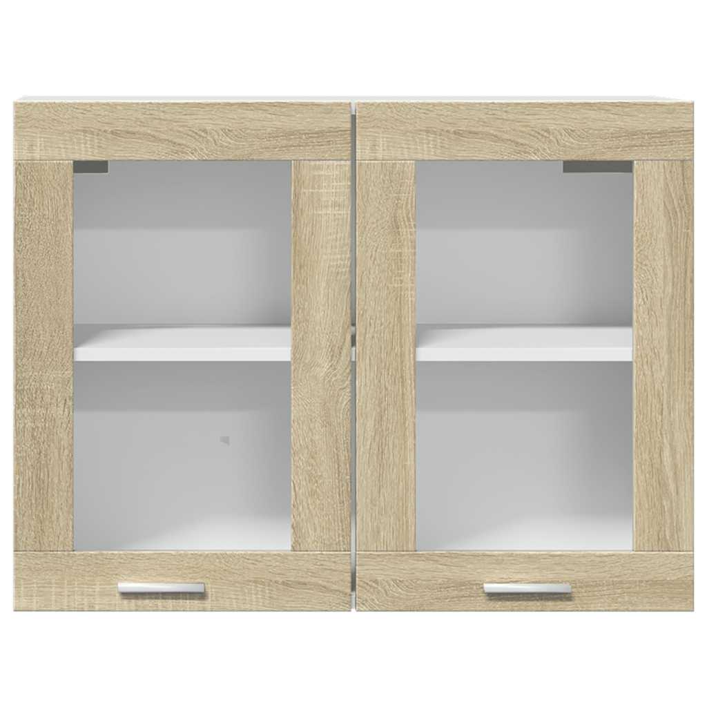 Mobile Pensile “Lyon” Vetro Rovere Sonoma 80x31x60cm | homemem39