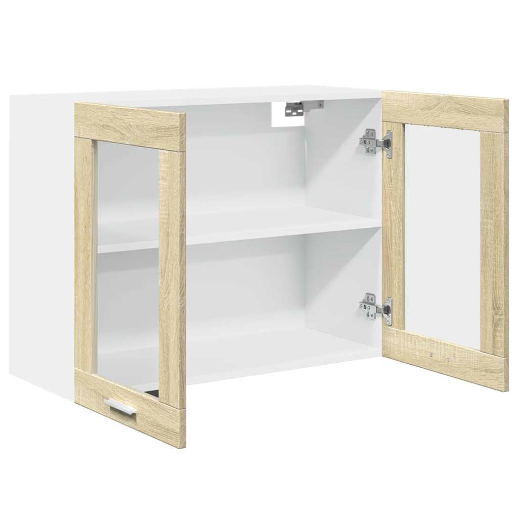 Mobile Pensile “Lyon” Vetro Rovere Sonoma 80x31x60cm | homemem39