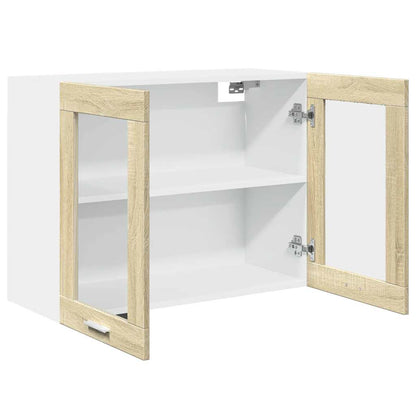 Mobile Pensile “Lyon” Vetro Rovere Sonoma 80x31x60cm