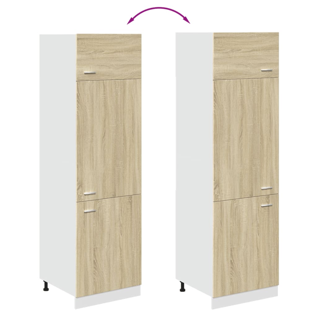 Mobile per Frigo “Lyon” Rovere Sonoma 60x57x207 cm