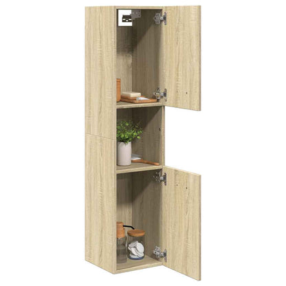 Mobile da Bagno Rovere Sonoma 30x30x130 cm in Legno Multistrato