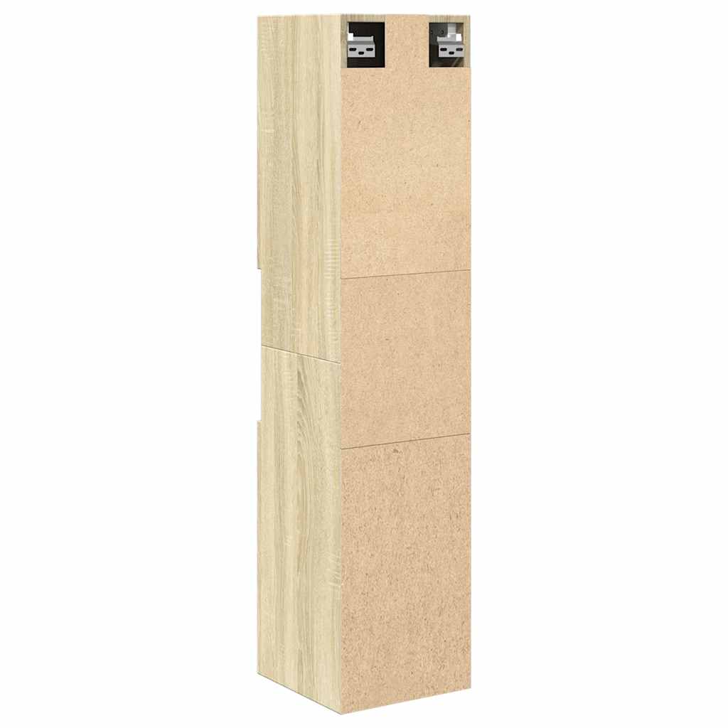 Mobile da Bagno Rovere Sonoma 30x30x130 cm in Legno Multistrato | homemem39