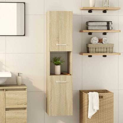 Mobile da Bagno Rovere Sonoma 30x30x130 cm in Legno Multistrato | homemem39