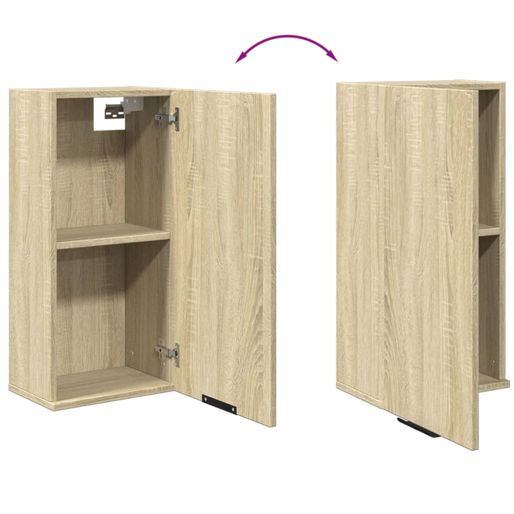 Mobile da Bagno a Parete Rovere Sonoma 32x20x67 cm | homemem39
