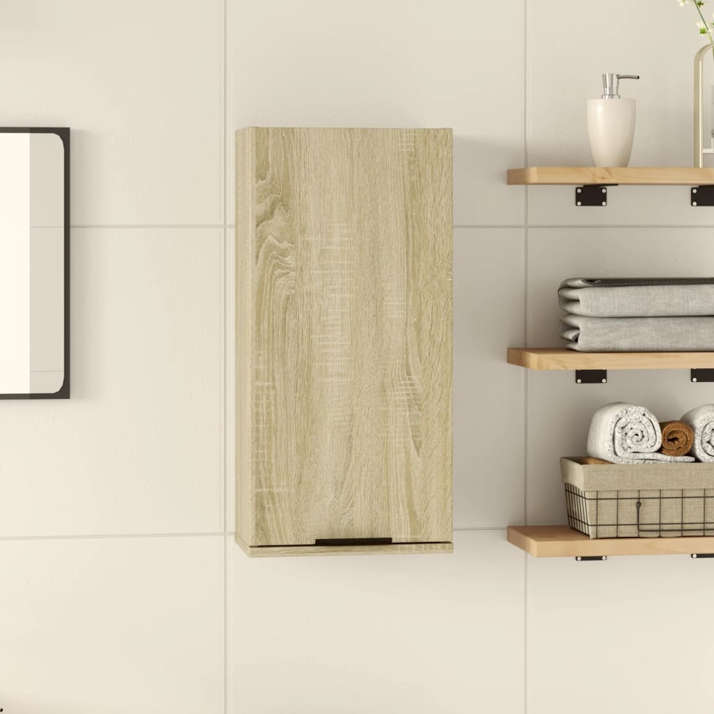 Mobile da Bagno a Parete Rovere Sonoma 32x20x67 cm | homemem39
