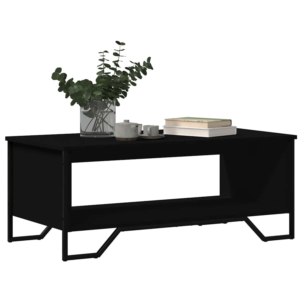Tavolino da Salotto Nero 100x51x40 cm in Legno Multistrato