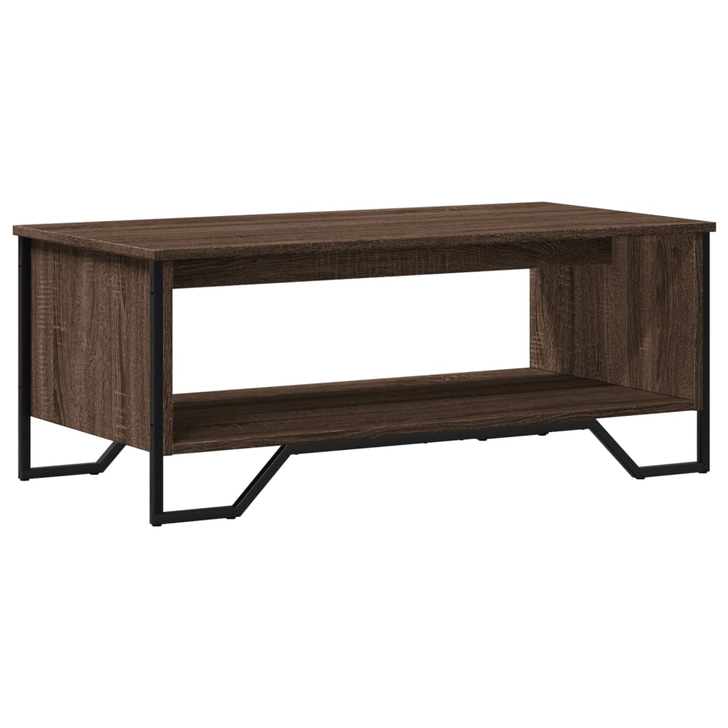 Tavolino Salotto Rovere Marrone 100x51x40 cm Legno Multistrato | homemem39