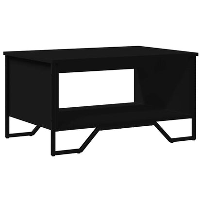 Tavolino da Salotto Nero 75x51x40 cm in Legno Multistrato
